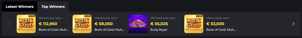 Vincitori Top Stella d'Oro